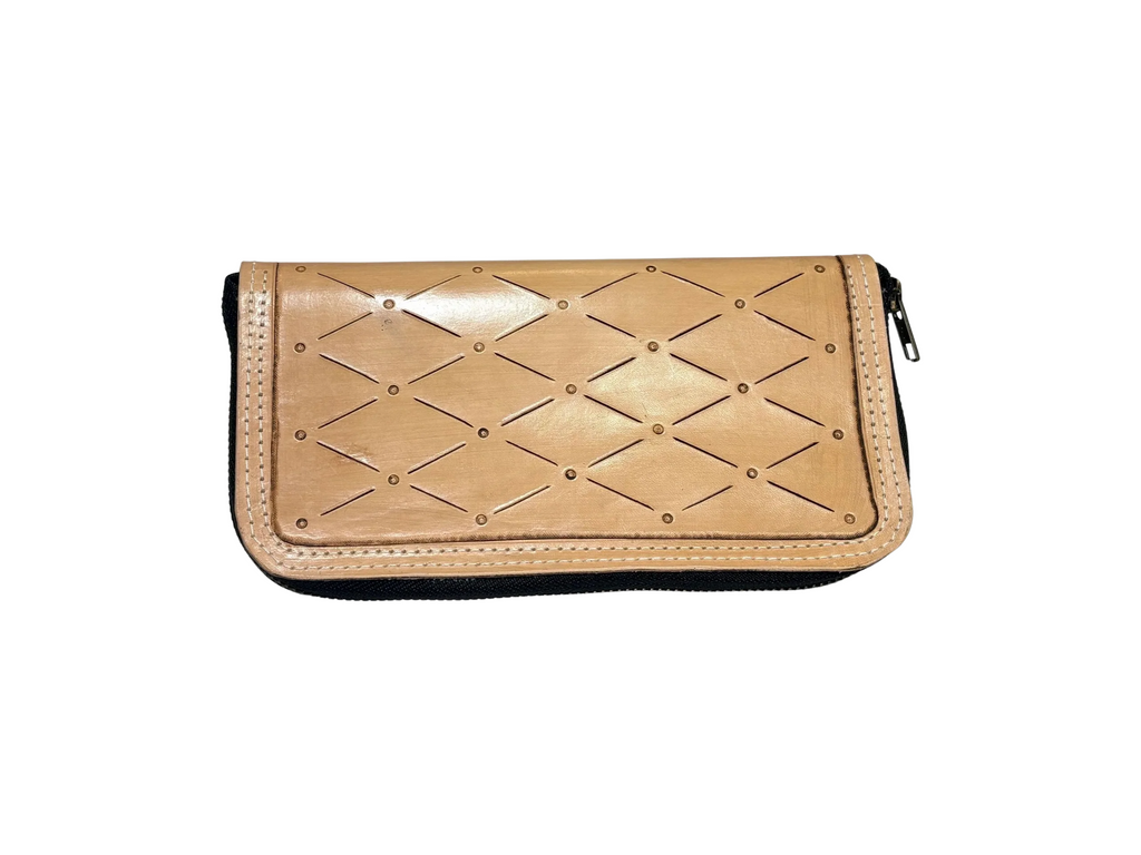 Zip Around Wallet - Tooled Leather