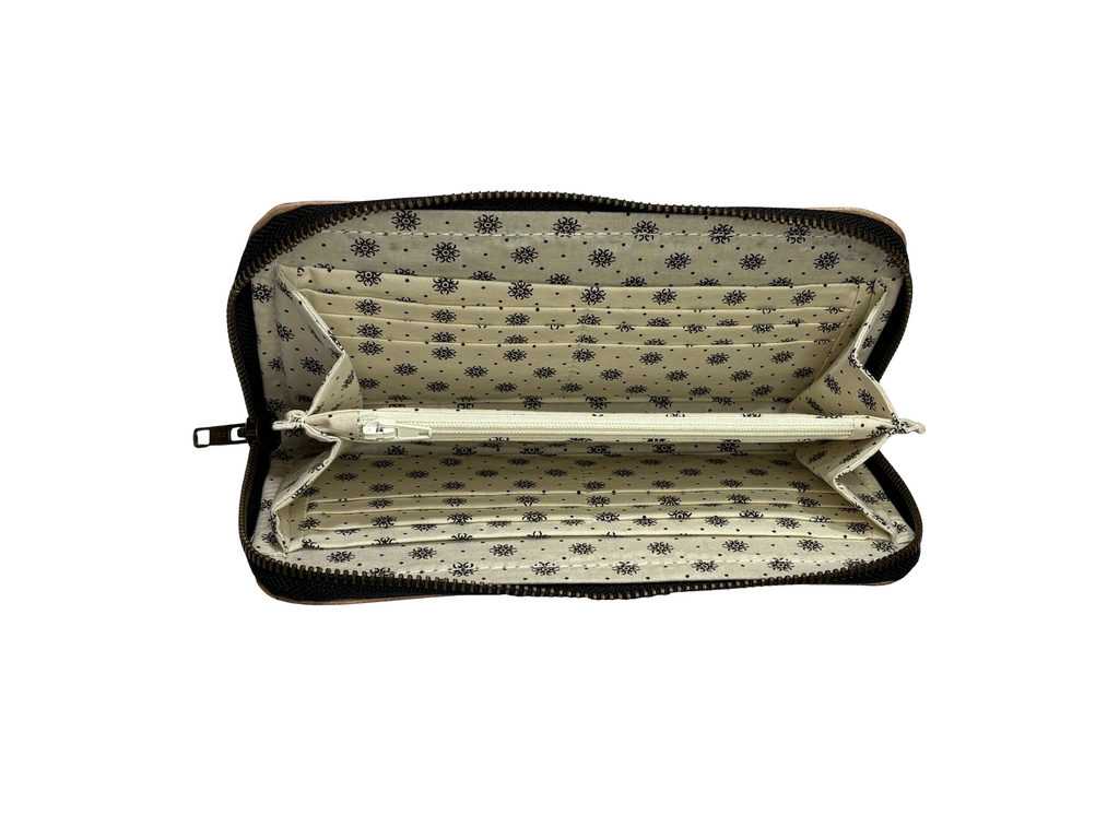 Zip Around Wallet - Tooled Leather