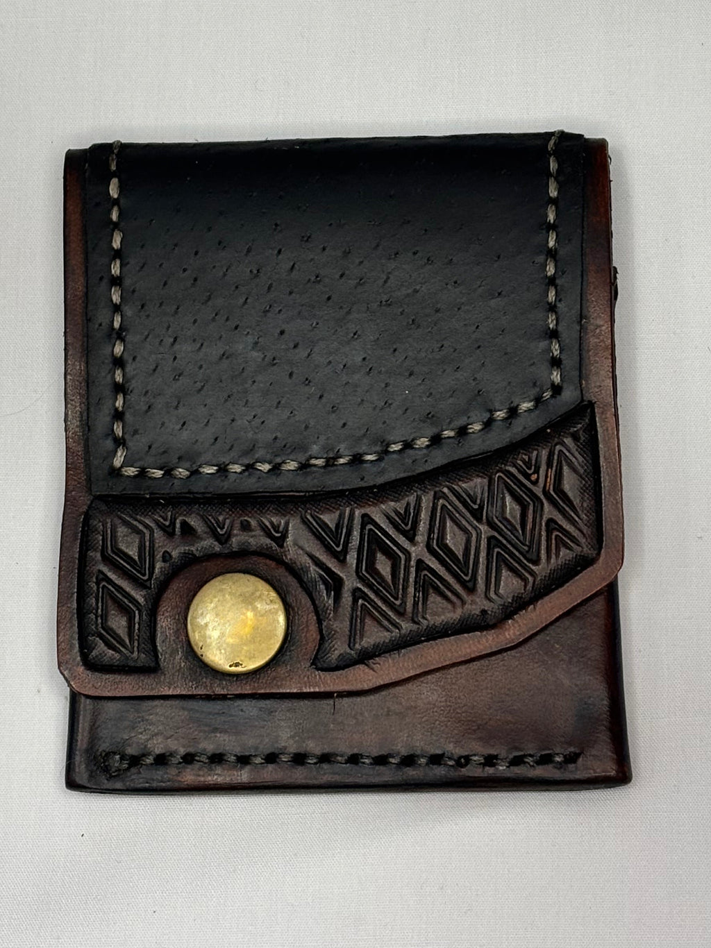 Hand stamped, hand stamped simple mini wallet