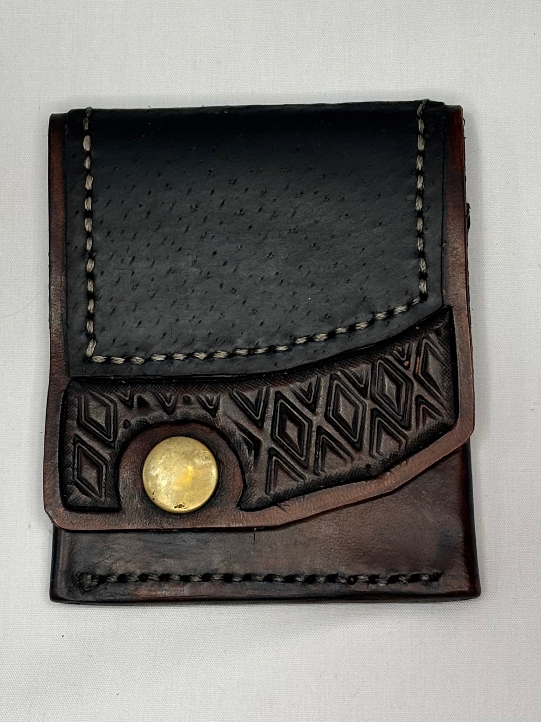 Hand stamped, hand stamped simple mini wallet
