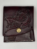 Hand tooled and hand stitched simple mini wallet