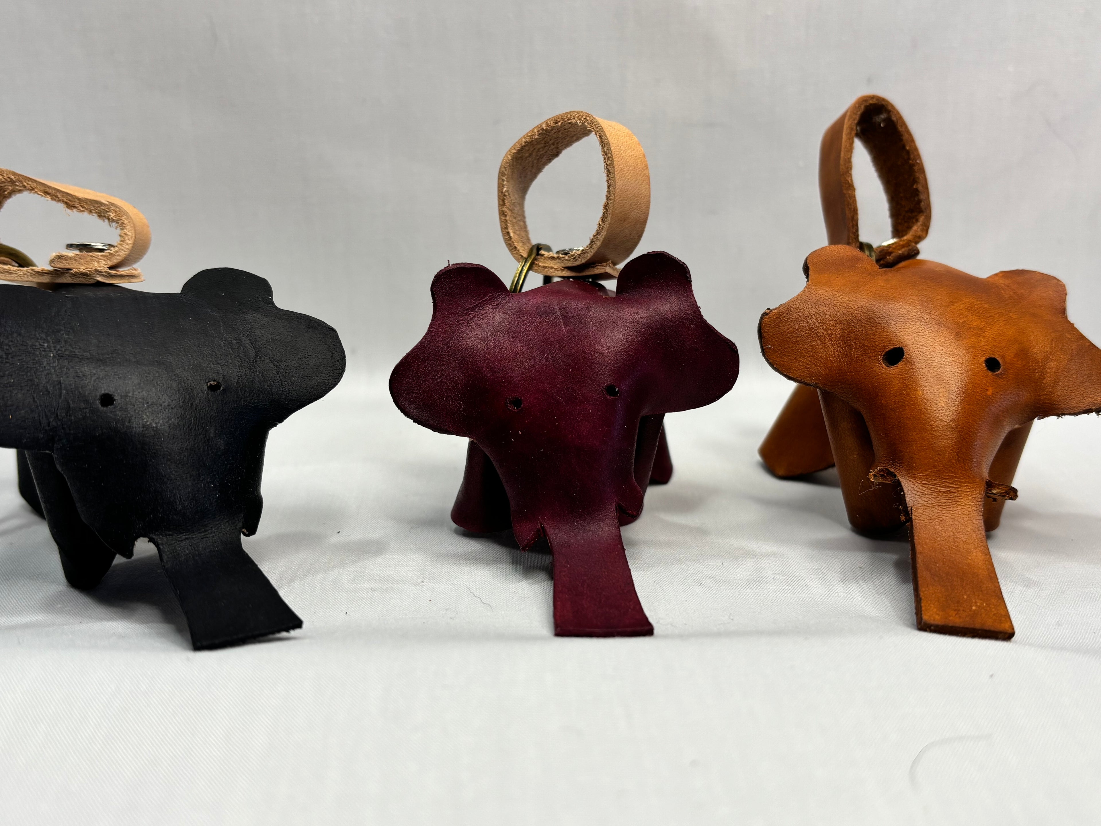 Leather Elephant key chain