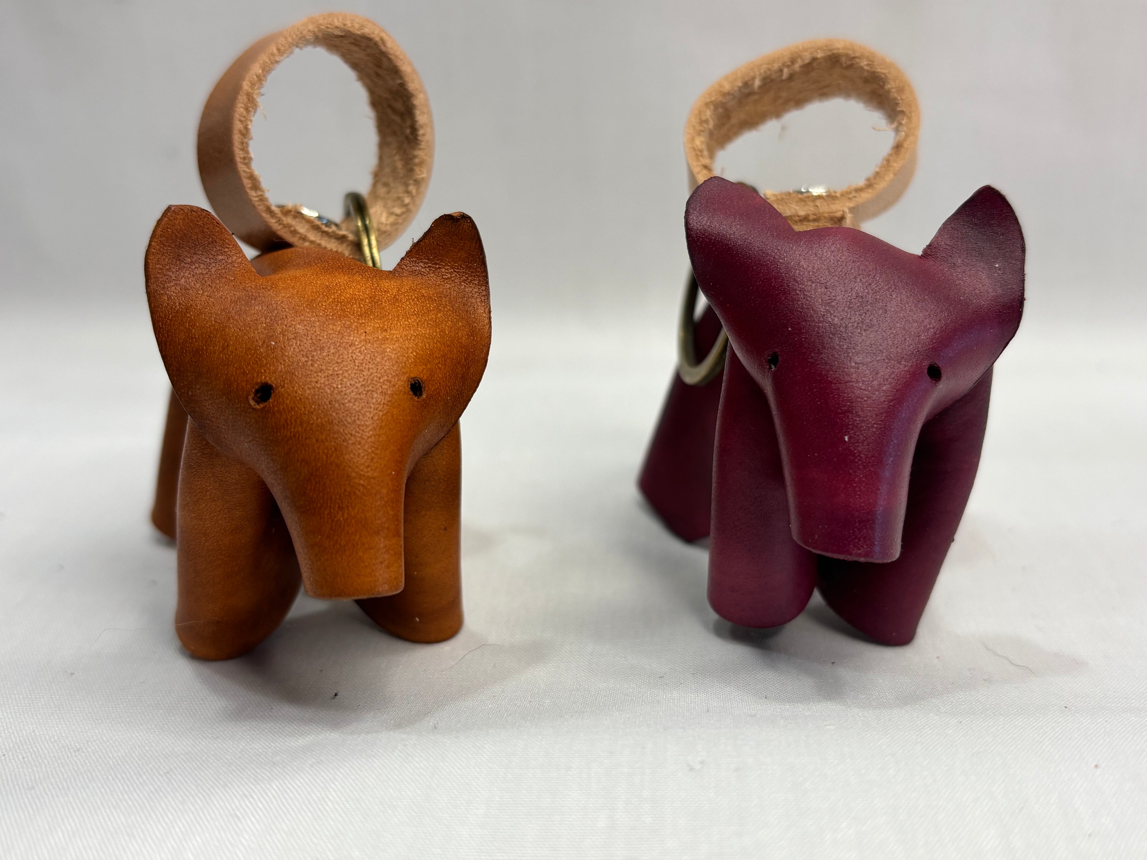 Leather Dog key chain