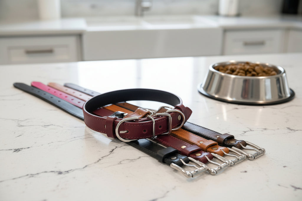 Leather dog collars 