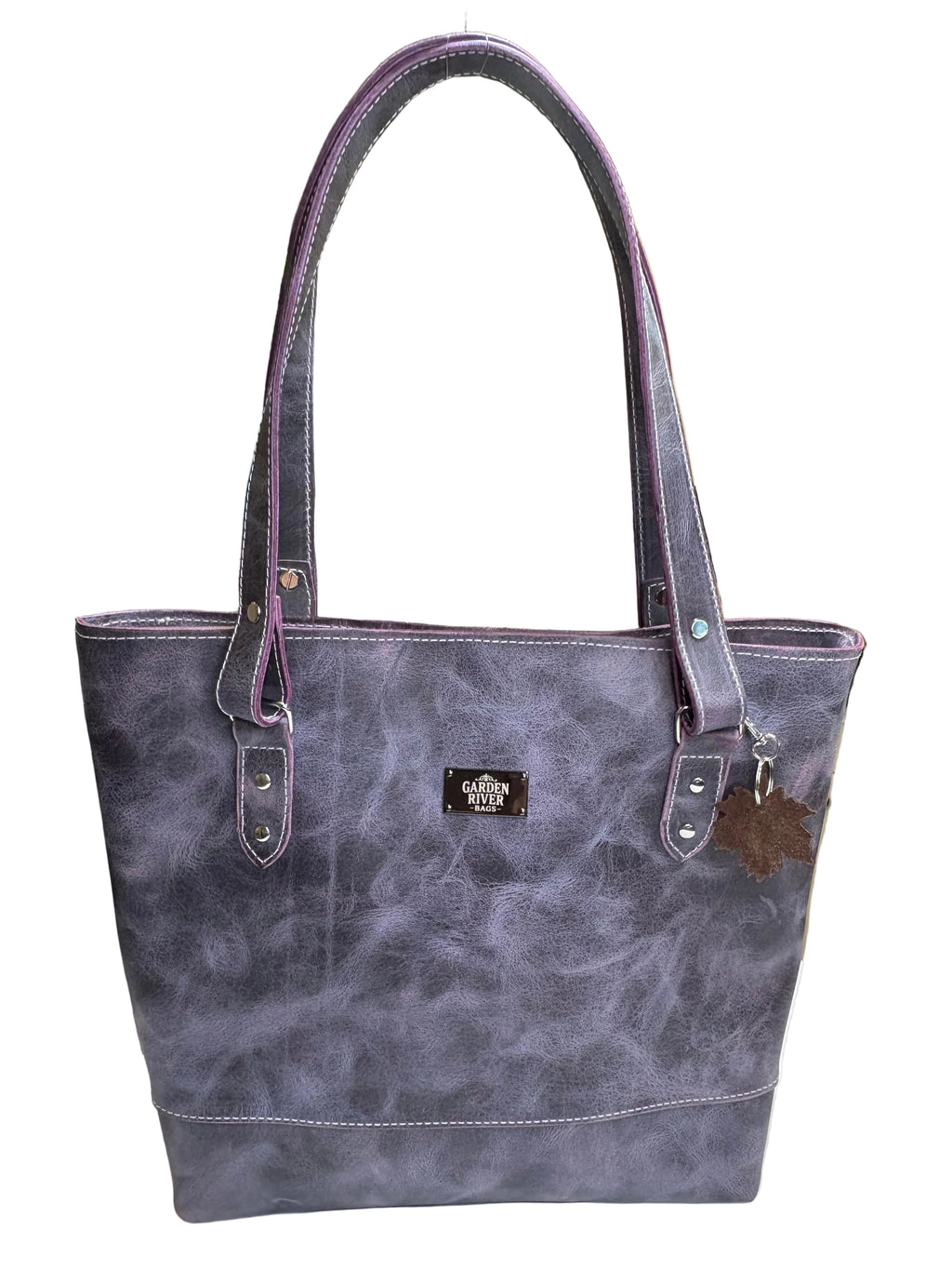 Purple Leather Tote
