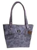 Purple Leather Tote