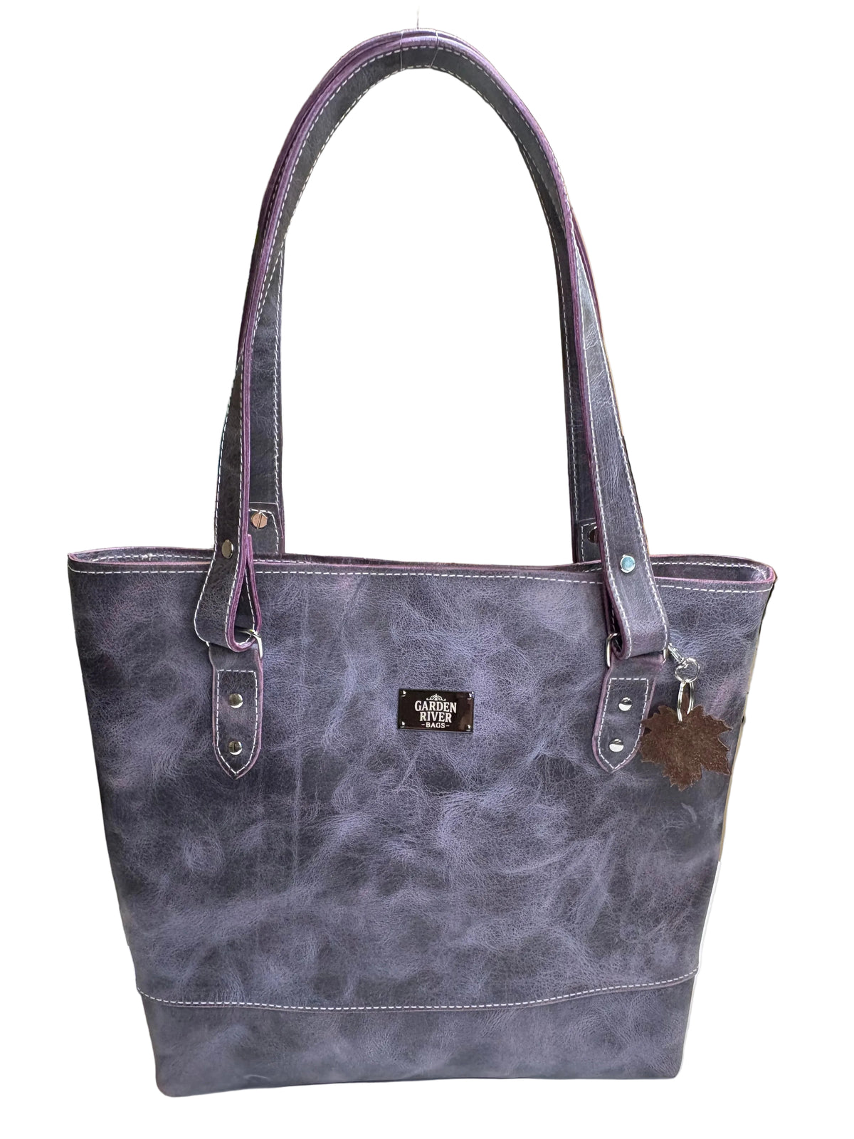 Purple Leather Tote