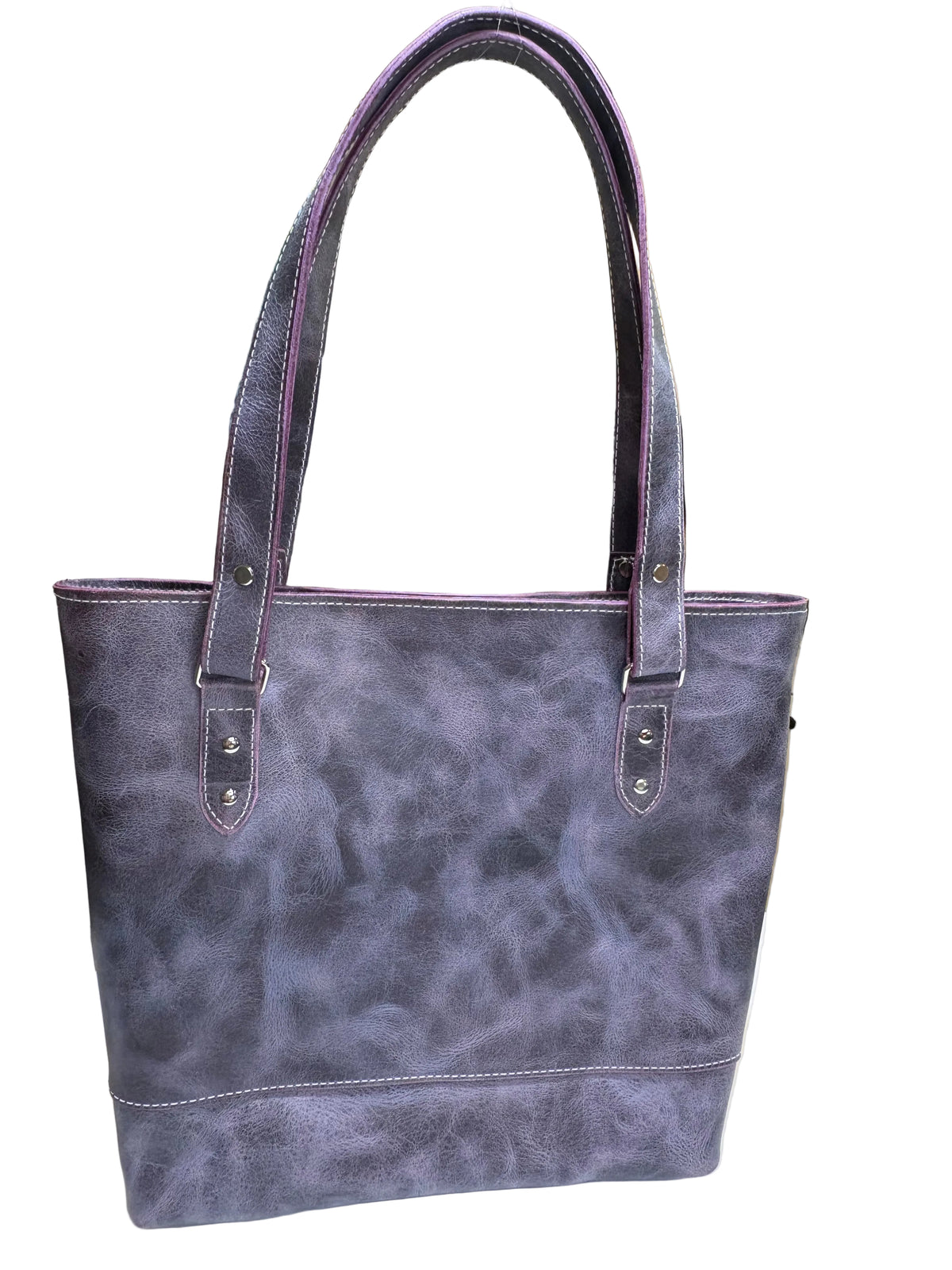 Purple Leather Tote
