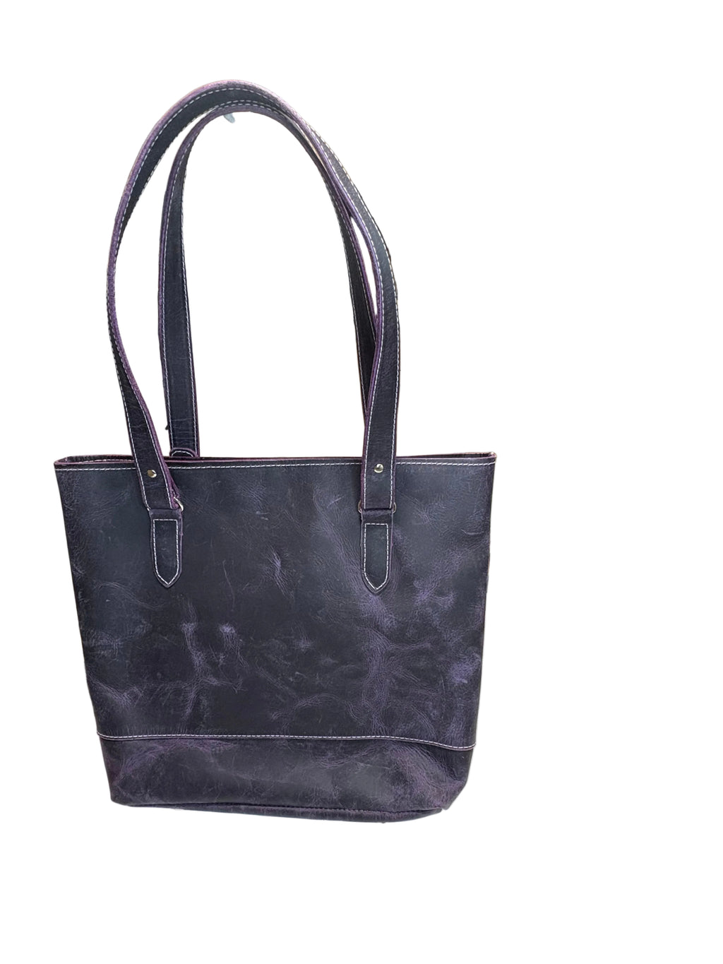 Purple Leather Tote
